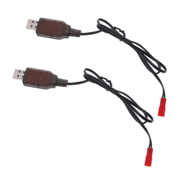 

2 pieces 4.8v usb to jst-2p plug ni-mh/ni-cd battery charging cable for rc drone toys