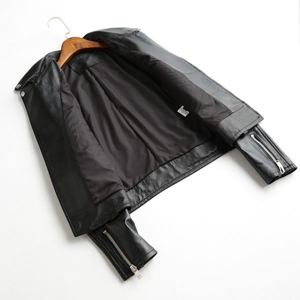

women leather jackets 2020 genuine short bomber motorcycle cool real leather coat women superior quality coats whf33 s, Black
