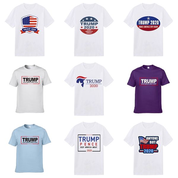 

luxury mens designer trump t shirts summer t shirt crane printing designer t shirt hip hop fashion men women short sleeve tees size qaq #497, White;black