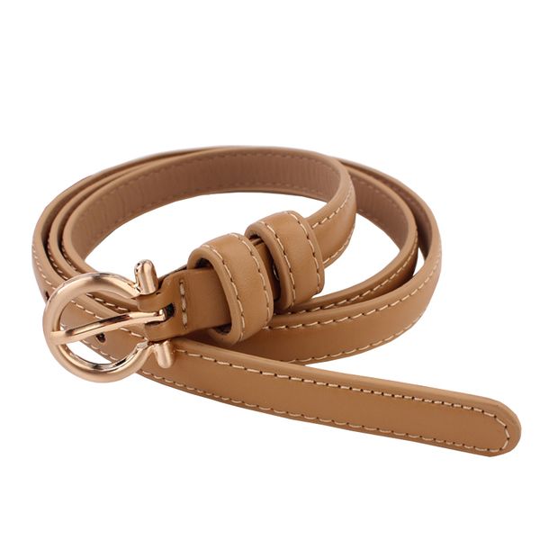 

ewq] 2019 spring new autumn fashion metal buckle all-match adjustable casual pu laether belt woman bl622, Black;brown
