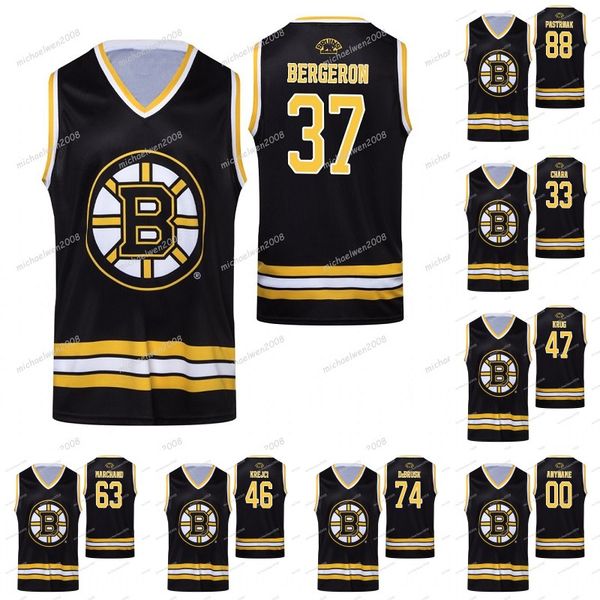 

2019 Home Tank Jersey Boston Bruins Sleeveless Bergeron Patrice Brad Marchand David Pastrnak David Krejci Torey Krug Tuukka Rask Zdeno Chara