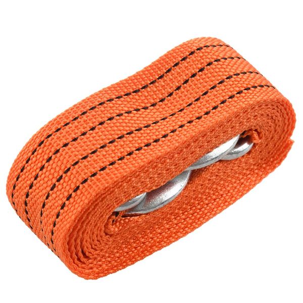 

universal 9 ft 3 tonnes car towed emergency steel recovery tow rope for car truck camping pulling rope with wrought iron hooks