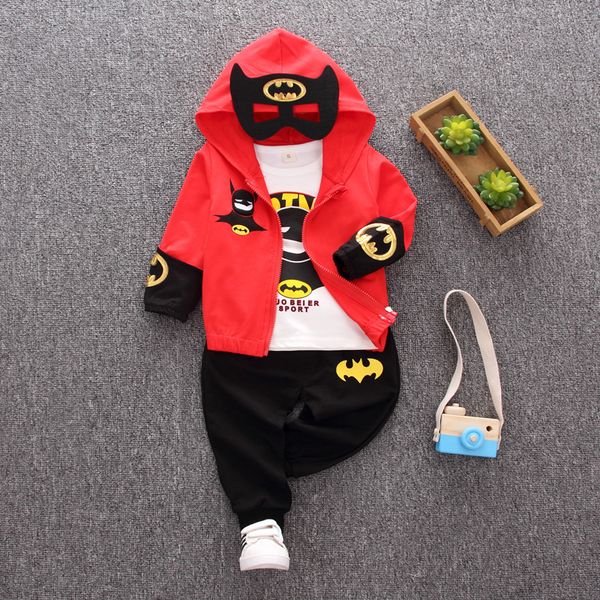 

children's suit boys zipper shirt infant child male baby long-sleeved t-shirt + jacket + pants three-piece, White