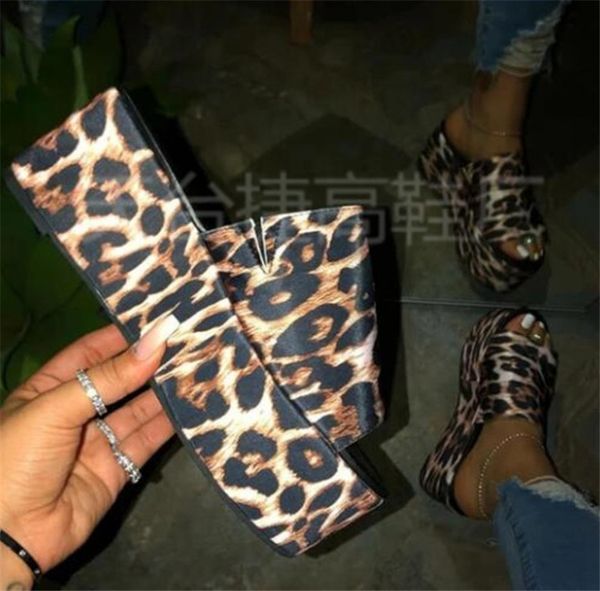 

ladies slippers summer new leopard print thick bottom ph-cfy20061838, Black