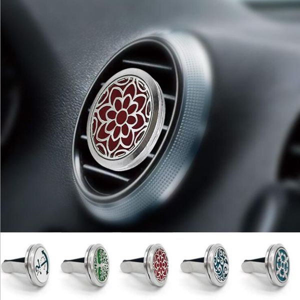 

car air diffuser stainless steel vent freshener car essential oil diffuser perfume auto outlet solid solid fragrance clip