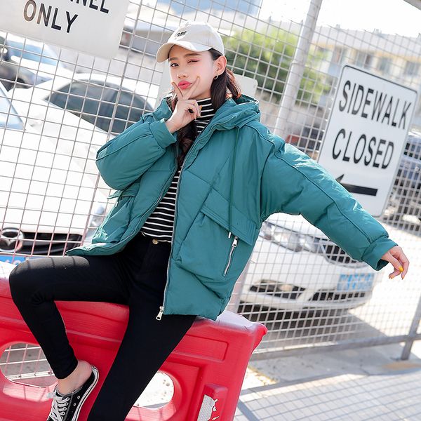 

women's down & parkas winter loose coat woman 2021 back season special selling cotton easy student cotton-padded clothes ins, Black