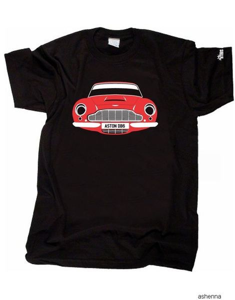 

mens designer t shirt custom htees t-shirt - aston martin db5 and db6, am choose car colour & plate s-3xl t9znk2if24if24, White;black