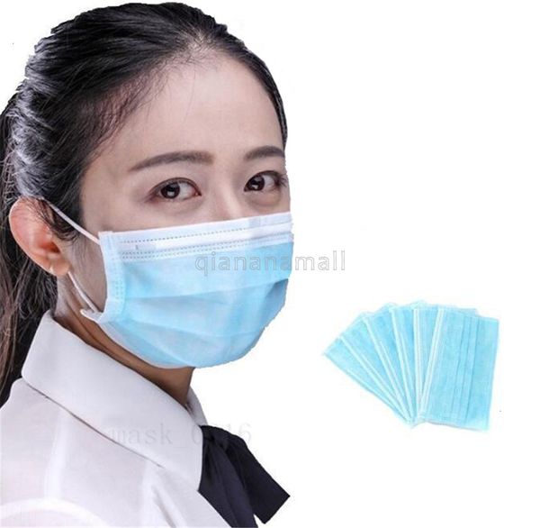 

одноразовая на складе маска для лица нетканые 3 1pcs ply пыли безопасные маски для взрослых с упругими ушной