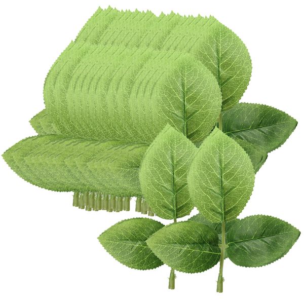 

50 pieces silk artificial foliage leaves for wedding bouquet decoration diy wreath
