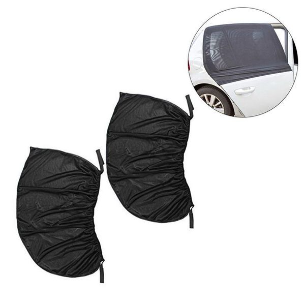 

2pcs универсальный fit black mesh автомобилей стороне заднего окна солнцезащитный козырек крышки размер экрана s m l