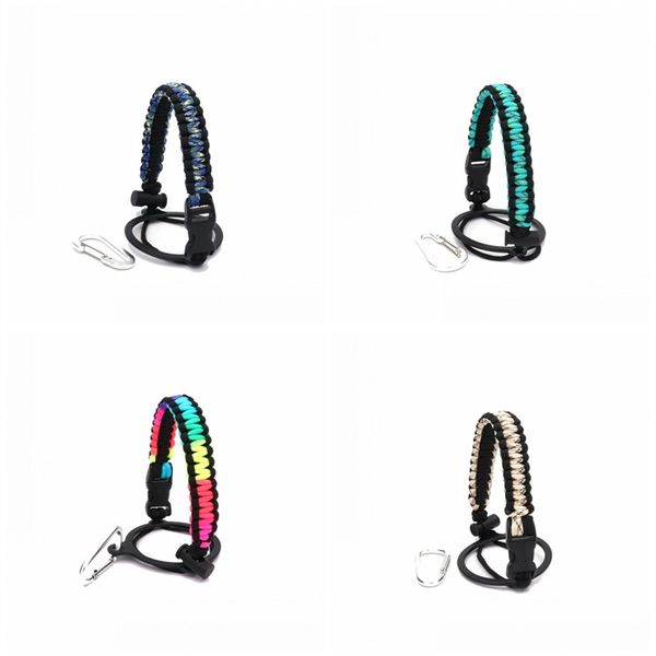 

Красочные Drinkware ручки 14 цветов веревочные ручки Paracord С предохранительное кольцо и карабины Fit Hydro Фляга Бутылка воды 6 5sc E1