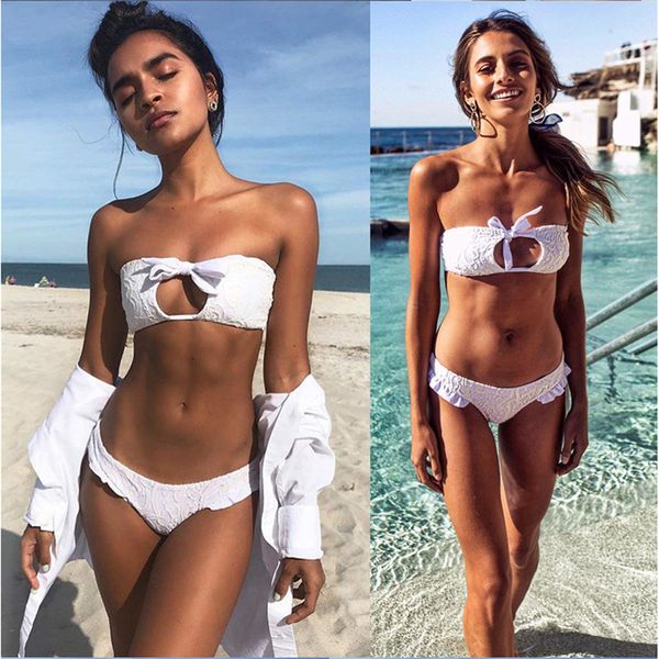 

UK Womens Summer Beach Monokinis 2Pcs Bikini Ladies Holiday Swimwear Swimsuit