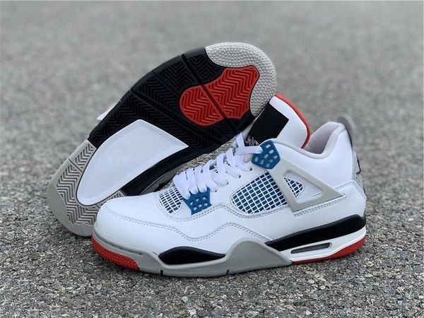 

final version air what the 4 men basketball shoes retro black cement red white blue 4s ci1184-146 athletic sneakers with box