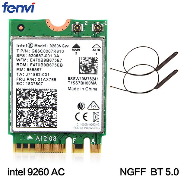 

двухдиапазонный беспроводной-ac 9260 для intel 9260ngw ngff 802.11 ac mu-mimo 1730mbps 1.73 gbps wifi + bluetooth 5.0 card fit windows 10