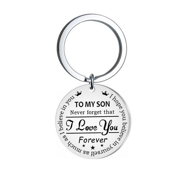 Ti amo Forever Keychain ispira mio figlio mia figlia keyring bag si blocca a chiave anello gioielli moda 340128