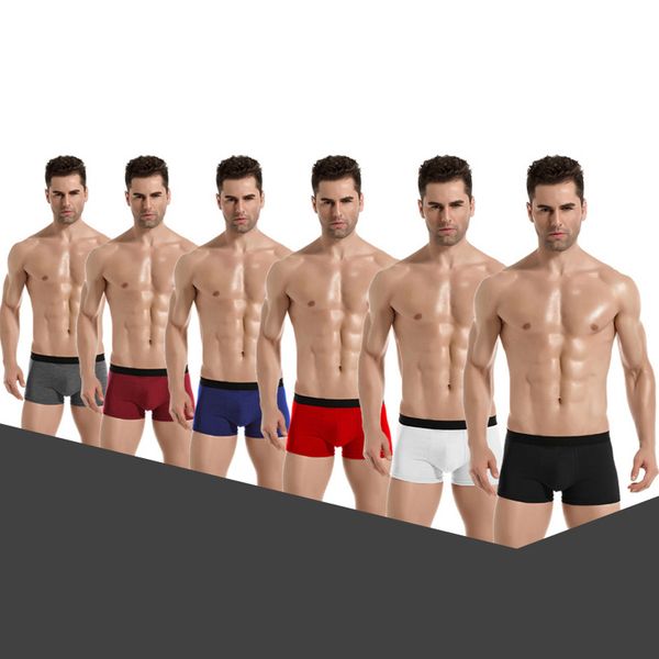 

мужчины дизайнерские боксеры 2020 новое прибытие мужская мода solid color трусы brand дышащий sexy удобная underwears подарочная коробка, Black;white