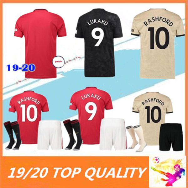 

19 20 rashfor man pogba футболка lukaku lingard camiseta de futbol джеймс манчестер юнайтед биссака майо де фут футбол джерси, Black