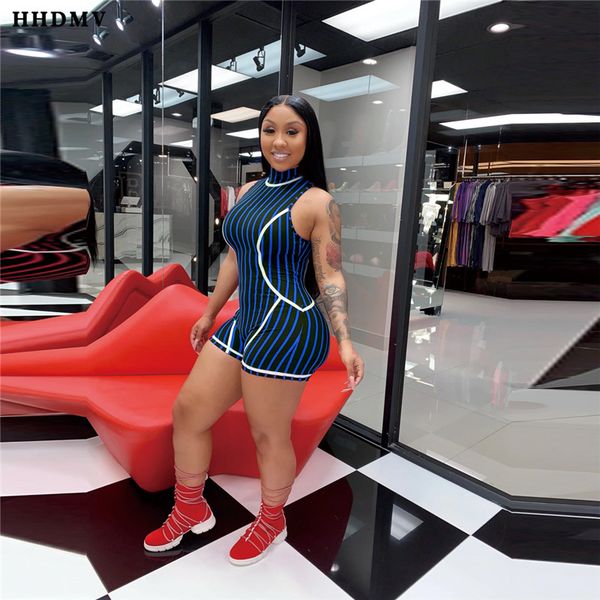 

hhdmv 2020 o-образным вырезом chic запуск моды рукавов короткие pant бинты офис стройный игровая одежда romper, Black;white