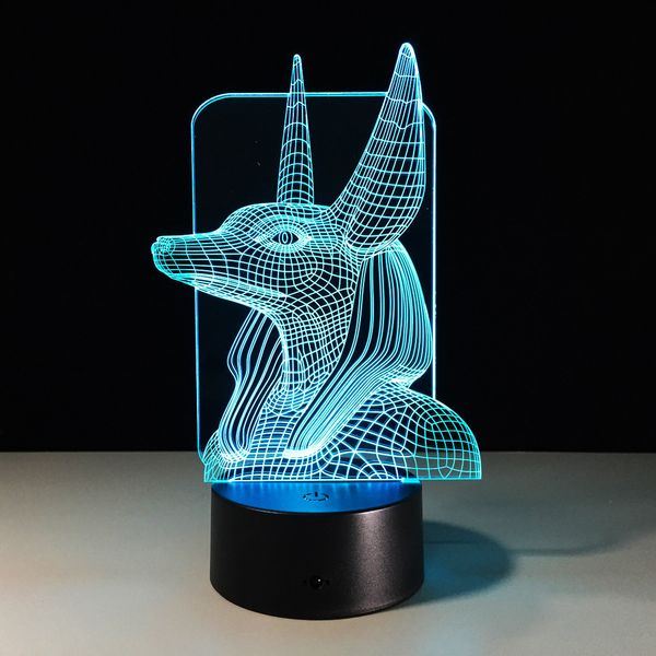 

2018 electric commercial law old guard 3d lamp colorful remote control touch led vision lamp gift desk lamp 389