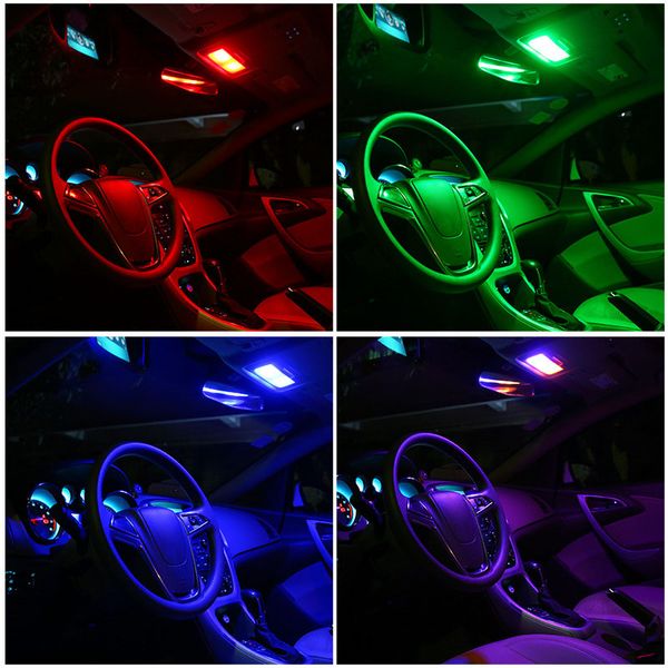

12v car led dome light sound control reading lamp rgb interior styling decoration lights vs998