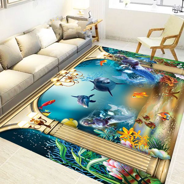 

multi-colour 6mm 3d carpet mediterranean style home soft carpets for living room bedroom coffee table floor mat customized rugs