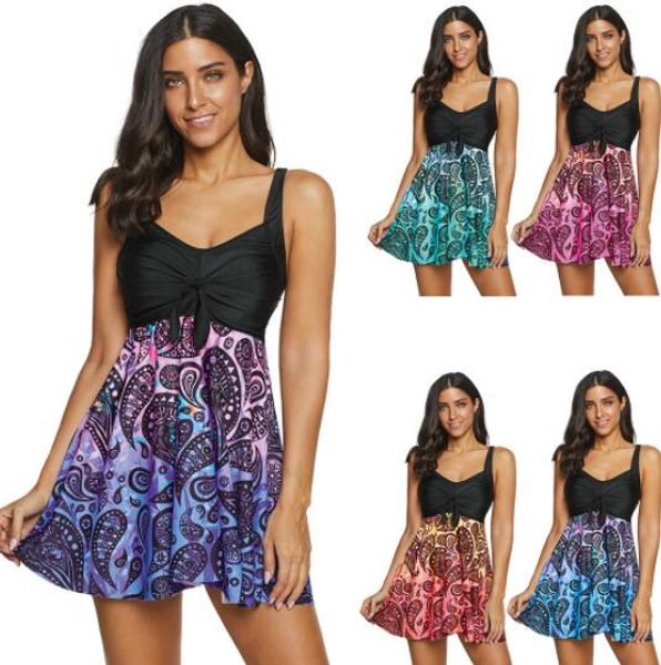 

one piece womens big fat plus large sports vest large skirt slim split triangle conservative yakuda swimsuit flexible stylish bikinis sets