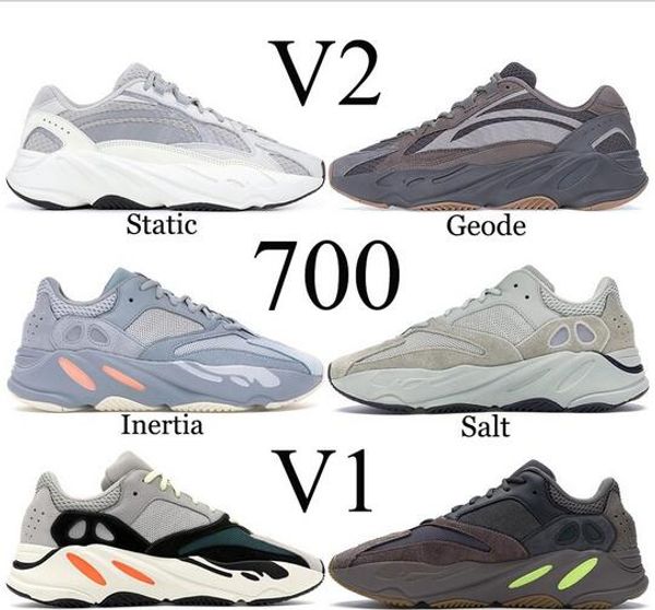 

700 wave runner 2019 mauve solid grey men running shoes kanye west designer shoes sport sneakers 36-46 with box