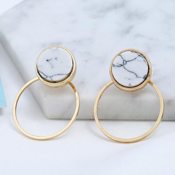 

геометрическая раунд простой серьги моды женщин ювелирные полые металлические украшения серьги pendientes 20h, Golden;silver