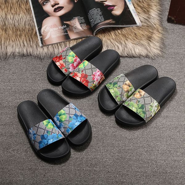 

2019 designer shoes men women sandals luxury slide summer fashion slippery sandals slipper flip flop size 35-45 with fast delivery, Black