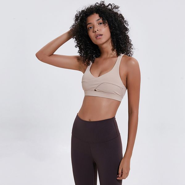 

yoga motion underwear woman crossing straps shockproof run beautiful back bras bodybuilding bra, White;black