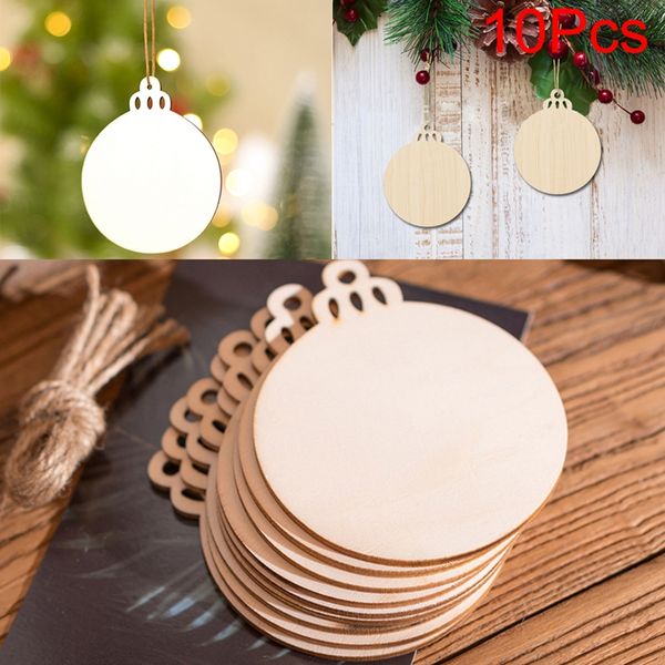 

abfy-10pcs/set tree santa claus boots bells christmas tree hanging wooden ornaments home xmas party christmas decorations chri