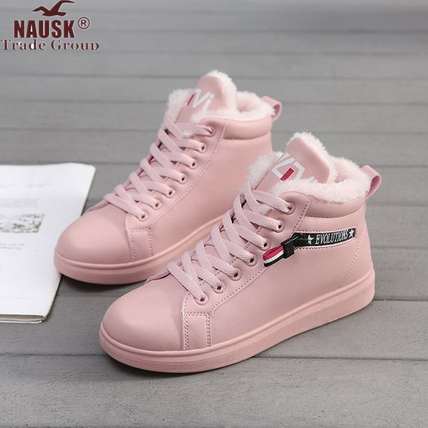

2019 women boot fashion winter snow boots warm shoes female motorcycle woman boots botas mujer, Black