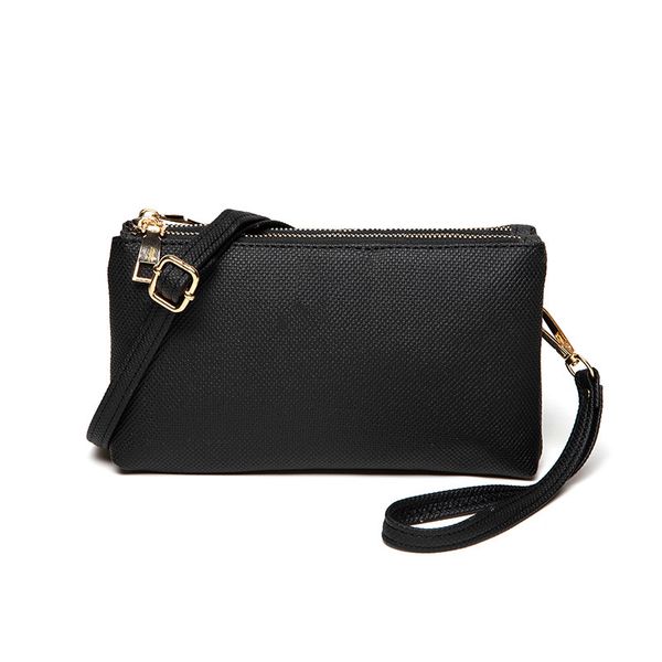 

brand designer two zippers shoulder bags wallets purse clutch with wristlets bags crossbody cross body pu clutch bag handbags 8ap83342