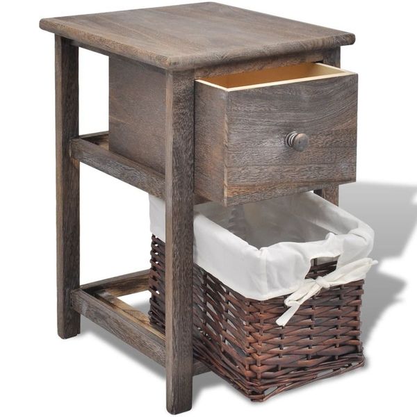 

bedside shabby chic brown wood living room furniture
