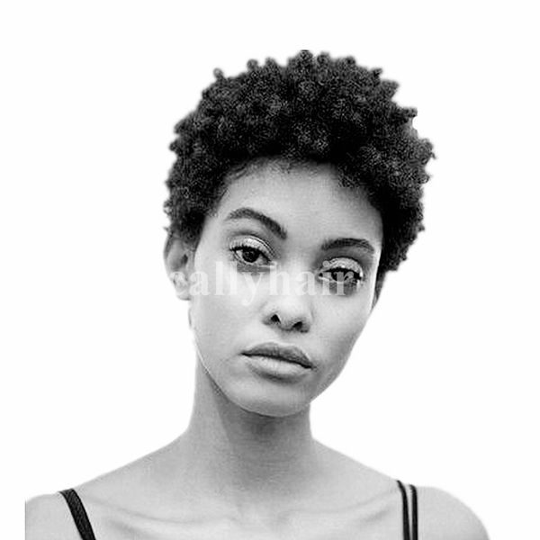 European Hair Perucas Femininas Sleek Afro Boy Cut Short Pixie
