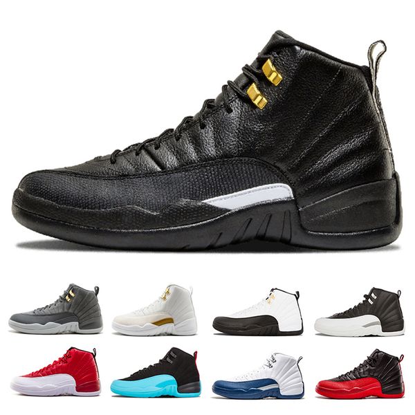 

drop shipping 12 mens basketball shoes white black gym red flu game french gamma blue taxi playoffs the master wolf grey sports sneaker