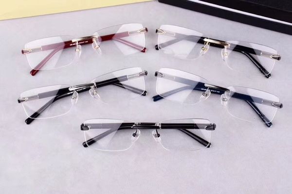 

2020 new 490 rimless glasses frame glasses frame fashion men's business casual wild plain myopia frames 57-17-145, Silver