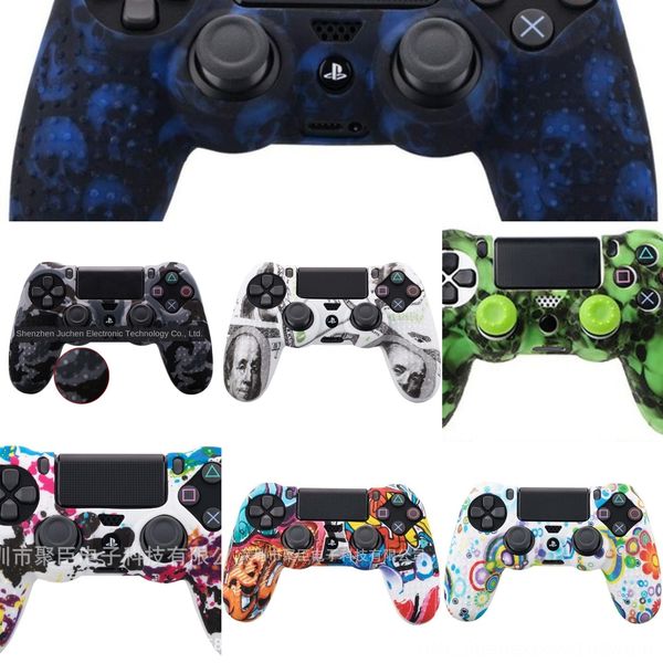 

pdv3p 4 colors anti-slip silicone cover playstation case for sony skin controller 4 ps4 ds4 pro slim dualshock