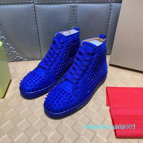 

дизайнер sneaker luxury mens повседневная обувь туфли с красной подошвой с заклепка обувь размер большой размер доступный street style r05, Black