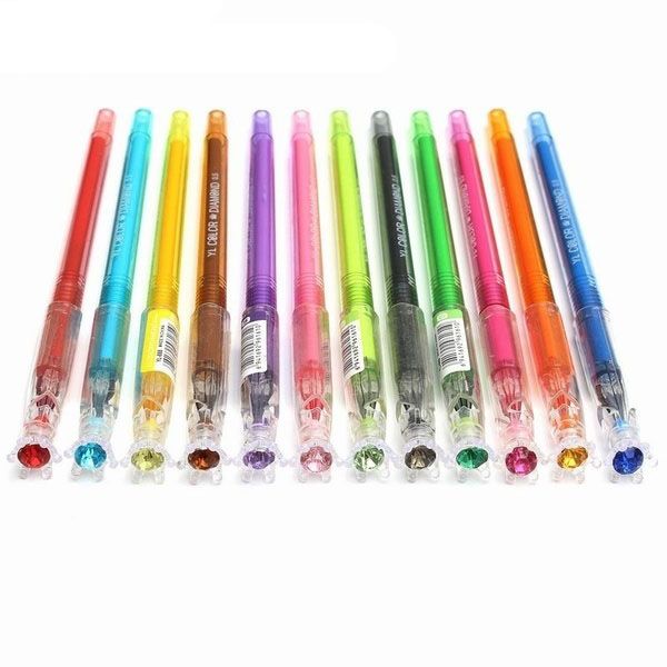 

12 in 1 lovely 0.5mm rollerball gel pens fine point pens stationery writing