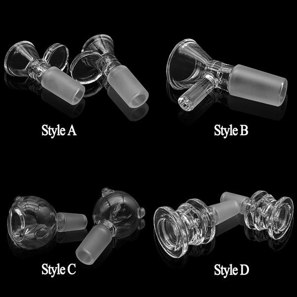 

Clear Glass Bowl 14мм 18мм Мужской 3 Стиль Курение Чаши стекла Чаши золоуловителя Чаша для стекла воды Bongs Dab Рог