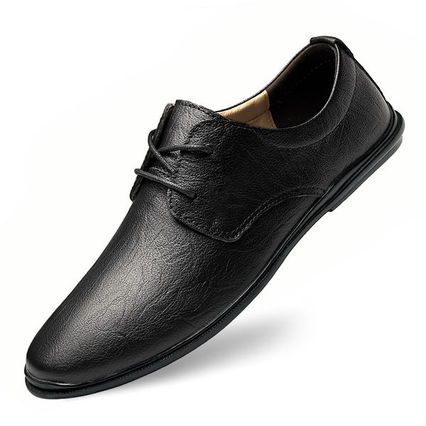 

new man shoes flats 2019 fashion comfortable shoes men sneakers lace-up solid men zapatos de hombre *3190307, Black