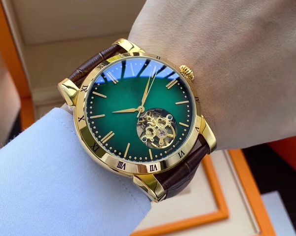 

fine men's watch, the world's flywheel design, originality, fully automatic mechanical movement, 316 stainless steel case, importe, Slivery;brown