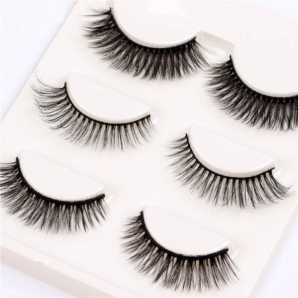 

3d mink lashes mix false eyelashes 3 pairs natural mink eyelashes makeup eyelash extension fake eye lashes long thick handmade
