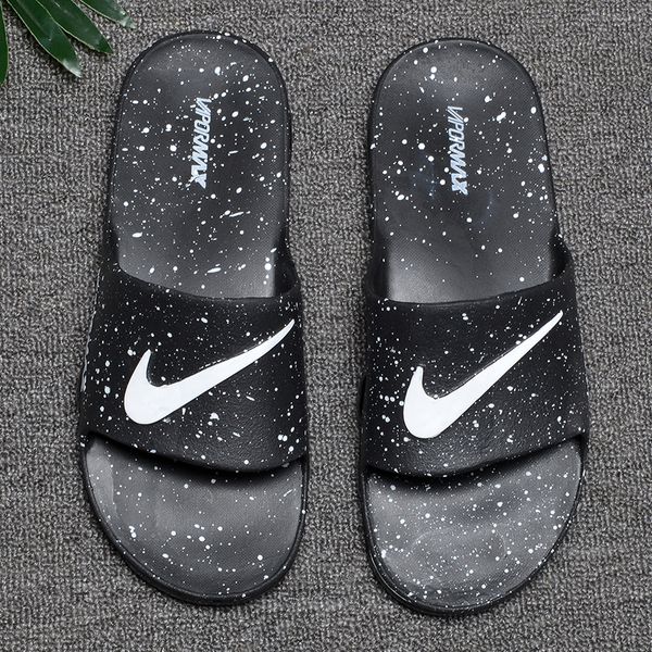 

new arrival summer breathable comfort designer slippers with air cushion brand designer scuffs soft sandals with boxsize 40-45, Black