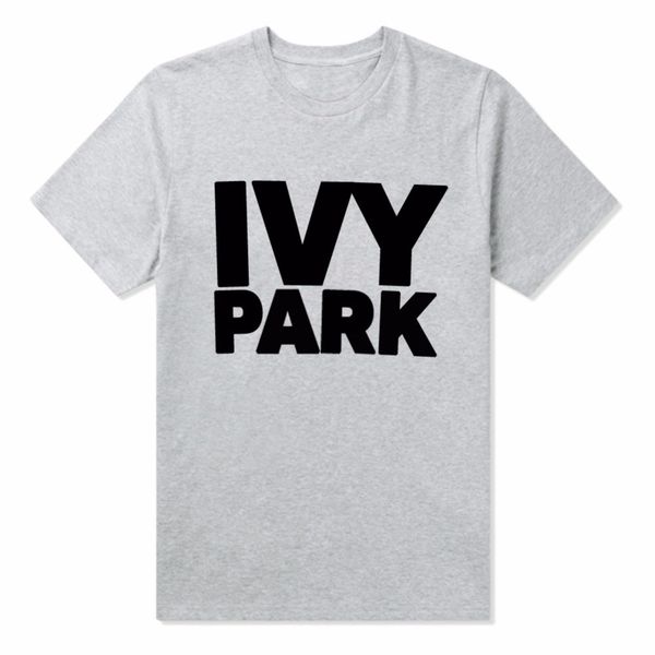 

ivy park letter print t-shirts mens womens summer short sleeve t-shirts crew neck casual tees cotton blend beyonce streetwear tshirts, White;black