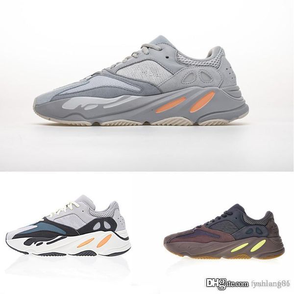 

2019 new 700 runner static casual shoes mens geode mauve wave women athletic 700s solid grey sport trainer sneakers designer shoes, Black