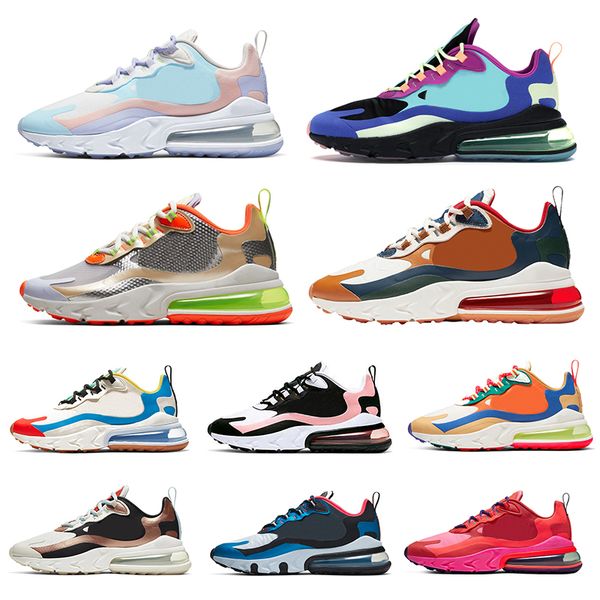 

new chaussures script 270s react mens athletic running shoes triple black homegrown cream blue bauhaus espadrilles men women sports sneakers, White;red