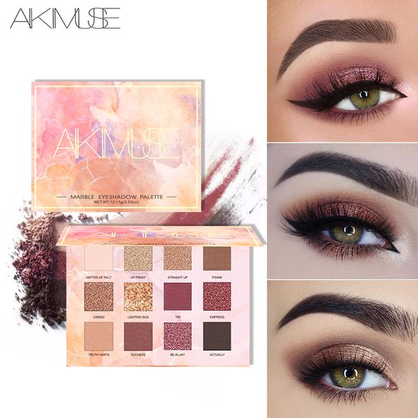 

eye shadow aikimuse mineral pallete kit glitter diamond set matte pigmented waterproof lasting makeup sombras