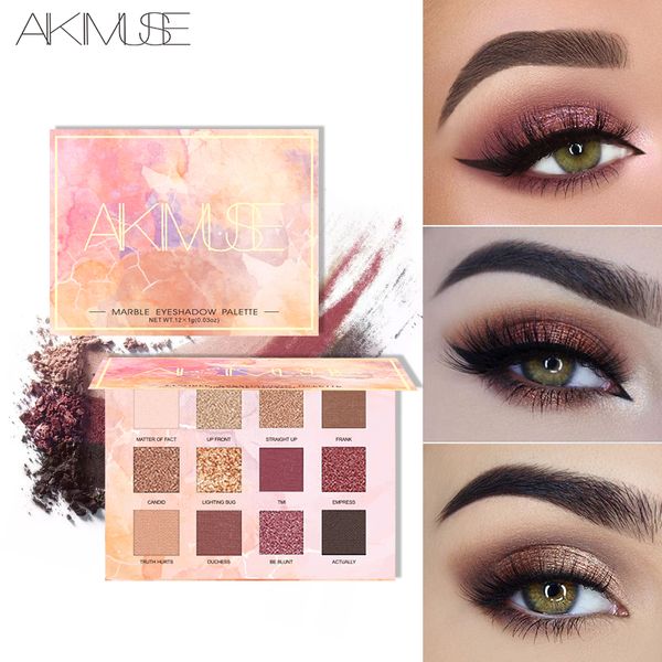 Ombretto Aikimuse Mineral Pallete Kit Glitter Diamond Set Matte Pigmented Waterproof Lasting Makeup Sombras